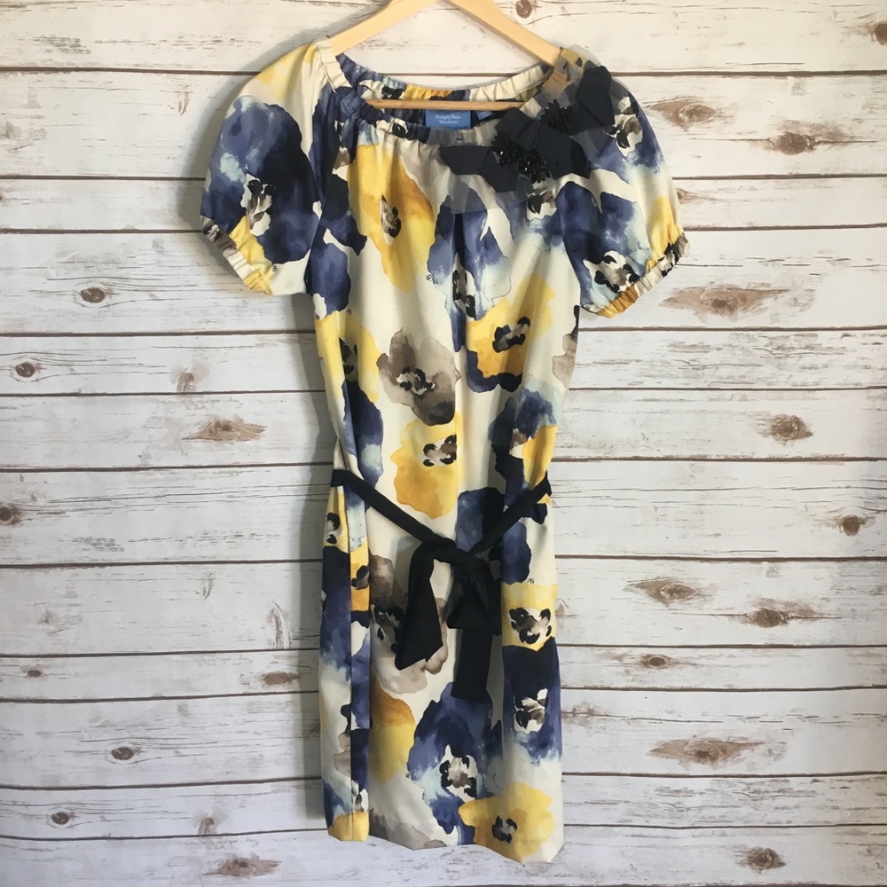 Simply Vera by Vera Wang Floral Belt Tie Dress